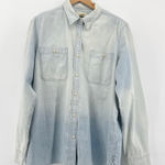 Denim & Supply Ralph Lauren  Chambray Ombre Button Down Shirt XL Blue Photo 0