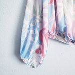 Pink Lily  Multicolor Palm Long Sleeve Crop Top Photo 1