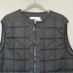 Rebecca Minkoff NWT Long Black Quilted Zip Front Puffer Vest Size Large Photo 6