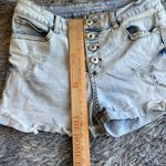 No Boundaries  Shorts Juniors Size 9  High Rise Light Wash Cut Off Denim Blue Photo 3