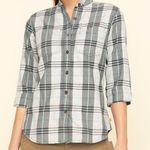 Carhartt Twilight Relaxed 3/4 Sleeve Plaid Flannel Button Down Shirt Size Small Photo 0