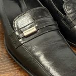 Coach P120 Jamie 2” black silver leather loafer shoe size 7.5 B Photo 2