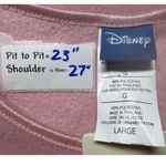 Disney  Tinkerbell Pink Fleece Long Sleeve Sweatshirt Top Women's Large Photo 2