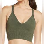 Free People Movement Unpadded Karma Crop Top / Sports Bra Army Green SIZE XS/S Photo 0
