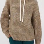 Aerie NWT OFFLINE Women's XS Textured Knit Hoodie Sweater Pullover Oatmeal Marl Photo 0