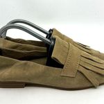ZARA Suede Fringe Loafers Women's 9 US Photo 2