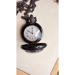 Route 66 Pocket Watch Quartz Movement With Chain Necklace Black Vintage Style Size 40 Photo 1