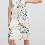 Oasis  | Cream Floral Strappy Midi Dress Sz 12 Photo 0