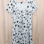 Hot Topic  Womens Dress Size XL White Black Celestial Y2K Witchy Milkmaid Photo 0