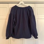 Aerie  Easy Street blue oversized tie neck sweater size small Photo 5