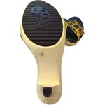 BCBGirls New BCBG Denim / Gold Buckles Mule Heels Pumps Shoes Boho Chic Y2K 70’s Size 7 Photo 5