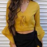 These Three Boutique Mustard Crop Top Photo 0