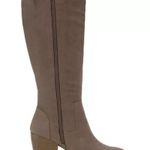 Style & Co  Warrda Women’s Tall Block-Heel Dress Boots – Size 8.5, Tan Faux Suede Photo 6