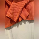 Faded Glory  Coral Cluster Cable Knit Ribbed Hooded Button Cardigan Size Small Photo 3