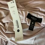 AQUA  Backless Sleeveless Ruffled Long Column Evening Gown Pink Size 4 Dress Photo 9