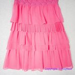 Vintage Season Wind Barbie hot pink barbiecore short sleeve tiered dress, XXS Photo 3