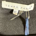 Tempo Paris Black Pocket Sweater Lightweight Size M/L NEW with Tags Photo 3