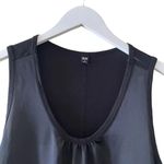 Uniqlo Knit Woven Black Crewneck Mixed Media Sleeveless Women’s Casual S # 1346 Photo 1