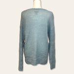 st. john's bay NWT Aqua Light Blue  Open Knit Pullover Sweater Petite New Womens Photo 1
