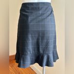 Geoffrey Beene  Black/Gray Blue Stripes Fit And Flare at Bottom Midi Skir… Photo 4