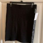Calvin Klein skirt stretchy comfy tie black new with tag logo side Photo 0