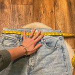 Nicole Miller  Nomad Super High Rise Relaxed Straight Size 12 Raw Hem Light Wash Photo 5