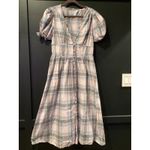 Hill House  Home Sabrina Plaid Maxi Midi Dress size Large Photo 5