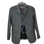 The Kooples Women’s Black striped wool-blend fitted single breasted suit jacket Photo 4