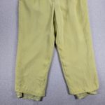 Liz Claiborne Liz Claiborne Womens Pants 12 Melon Green Silk Straight Pleated High Waist Photo 7