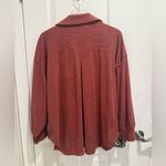 Free People  FP INTIMATELY Check it Out Sleep Shirt in Marsala Button Down Medium Photo 5