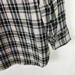 Madewell Ex-Boyfriend Shirt in Kemp Plaid Buttondown Top Black White Size XS GUC Photo 11