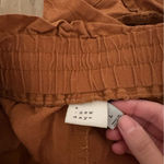 A New Day Linen Smocked pull on high rise shorts burnt orange brown size Large Photo 4