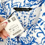 ZARA NWT Paisley Eyelet Midi Shirt Dress M Photo 5