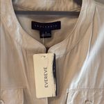 Evereve  Beige Button-Up Top Photo 1