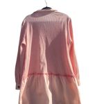 NWT Pleated Pink Waffle Print Casual Jacket Dress Spring Summer Size Large Photo 1