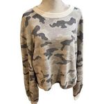 Women's XL Green Camo Pullover Sweater Long Sleeve Casual Photo 0