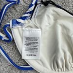 We Wore What NWT  Ruched underwire top coastal blue offwhite micro stripe Photo 4