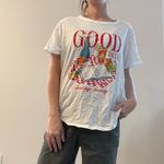 Old Navy  White Reading Graphic T-Shirt with Red Print Photo 1