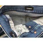 EXPRESS Jeans Womens 6RMOM JEAN Button Fly Denim Blue Dark Pants Super High Rise Photo 7
