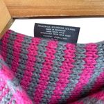 Wooden Ships  Pink & Gray Striped Mohair Asymmetrical Knit Sweater Size M/L Photo 6