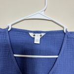 Three Dots  Periwinkle Cotton Gauze Top XS Women Photo 1
