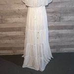 Baltic Born White Swiss Dot Tiered Off Shoulder Maxi Dress Photo 3