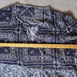 Suzanne Betro Boho Tyle Navy and White Floral Patterned Dress Size XL Photo 4