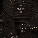 Madewell Oversized Ex-Boyfriend Black White Stars Button Up Shirt Photo 6
