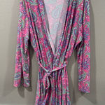 Bobbie Brooks Pink Paisley Robe Photo 0