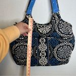 Vera Bradley  | Blue and‎ Black Shoulder Bag with Intricate Patterns Photo 10