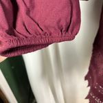 Ariat  Burgundy Long Sleeve Top with‎ Lace Trim Womens Size M Photo 2