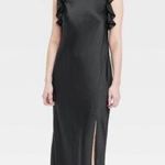 A New Day Black Maxi Dress with Slit Photo 0