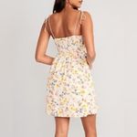 Old Navy Fit & Flare Tie-Strap Linen Blend Floral Mini Dress (636) Photo 2