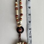 Bohemian Ethnic Style Ceramic Tassel Adjustable Necklace Sweater Chain Accessori Brown Photo 11